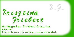 krisztina friebert business card